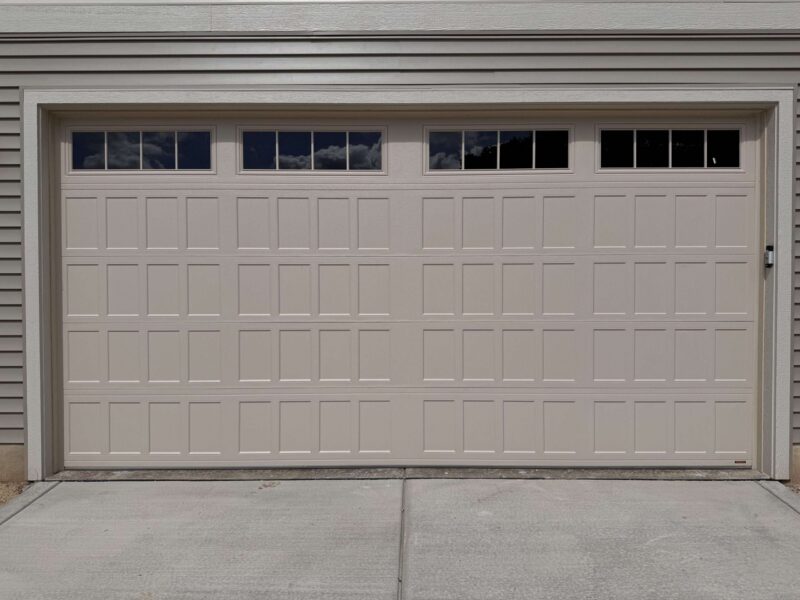 Hormann Model 3400 in Desert Tan Shaker Style Panel with Stockbridge Long Lites
